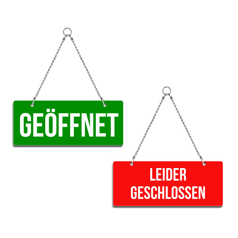 Geöffnet/Leider geschlossen